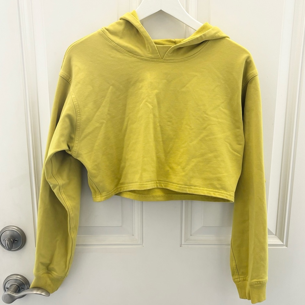 Lululemon All Yours Cropped Hoodie Soleil Size 6 - Picture 2 of 11